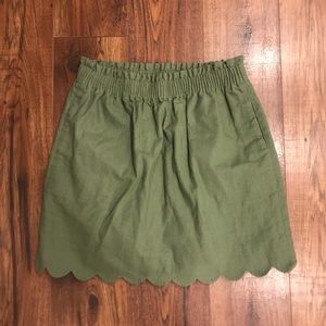 J. Crew scalloped paper bag skirt